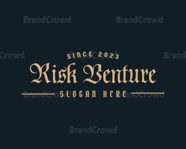 Masculine Gothic Business Logo