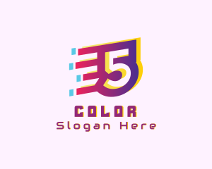Digital Agency - Speedy Number 5 Motion logo design