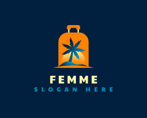 Travel Island Luggage logo design