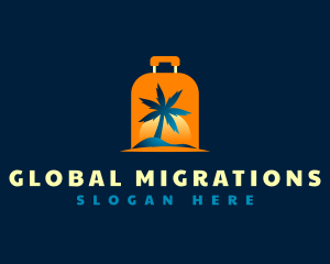 Travel Island Luggage logo design