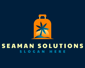 Travel Island Luggage logo design