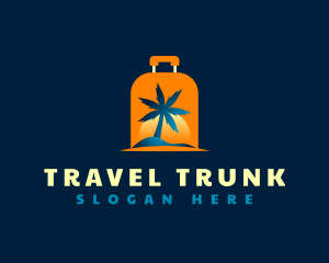 Suitcase - Travel Island Luggage logo design