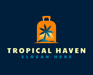 Travel Island Luggage logo design