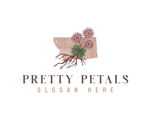 Montana Flower Nature logo design