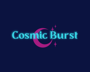 Neon Cosmic Lunar logo design