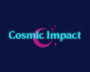 Neon Cosmic Lunar logo design