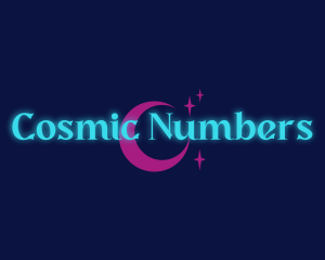 Neon Cosmic Lunar logo design