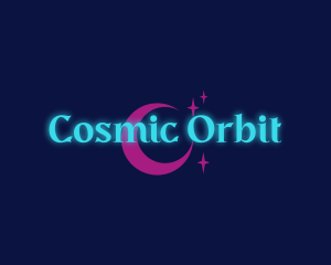 Neon Cosmic Lunar logo design