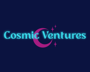 Planetary - Neon Cosmic Lunar logo design