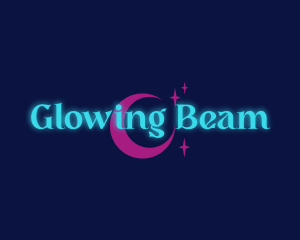 Neon Cosmic Lunar logo design