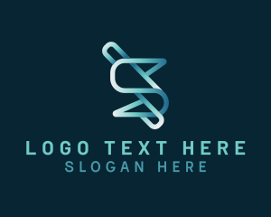 Technology - Digital Company Letter S logo design