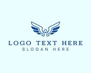 Angel - Elegant Wing Letter A logo design