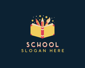 Art School Book logo design