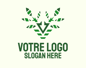 Green Reindeer Plant  Logo