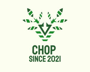 Arborist - Green Reindeer Plant logo design