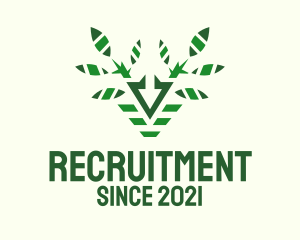 Farm - Green Reindeer Plant logo design