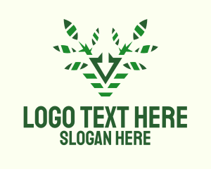 Green Reindeer Plant  Logo