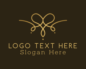 Monoline - Golden Luxury Necklace logo design