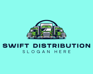 Distribution - Fleet Truck Logistics logo design