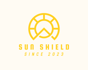 Sunscreen - Yellow Sun Letter A logo design