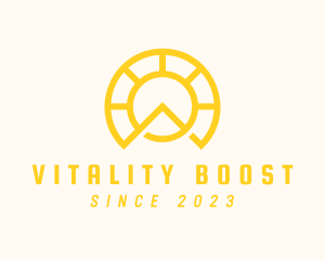 Vitality - Yellow Sun Letter A logo design