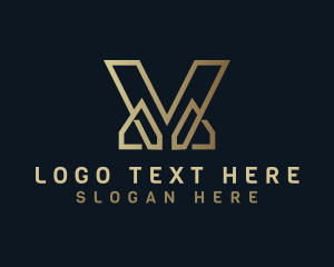 Simple - Housing Realty Letter V logo design