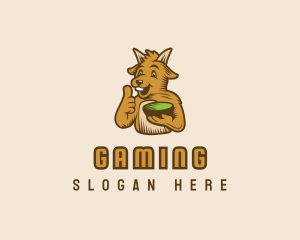 Cartoon - Goat Food Bowl logo design