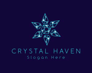 Snowfalke Crystal Gem logo design