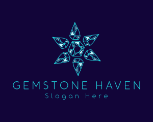 Snowfalke Crystal Gem logo design