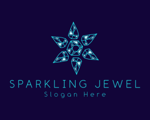 Snowfalke Crystal Gem logo design