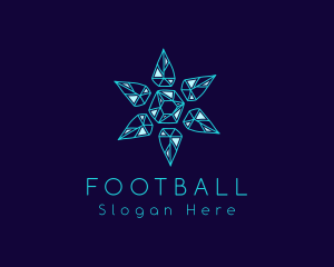 Winter - Snowfalke Crystal Gem logo design