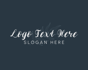 Leaf Cursive Wordmark Logo