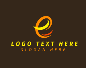 Sustainable Energy - Flame Industry Letter E logo design
