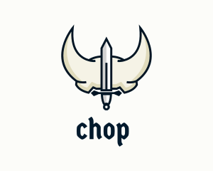 Soldier - Sword Medieval Helmet logo design