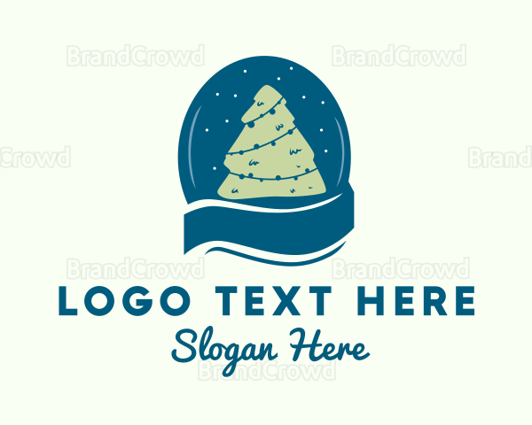 Tree Snow Globe Logo