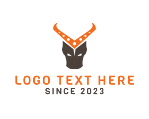Steak - V Horns Bull logo design
