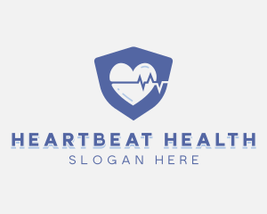 Heartbeat Medical Electrocardiography logo design