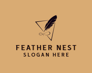 Feather Quill Pen Publisher logo design