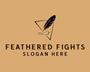 Feather Quill Pen Publisher logo design