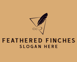 Feather Quill Pen Publisher logo design