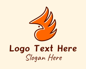 Fast Food - Flame Bird Wings logo design