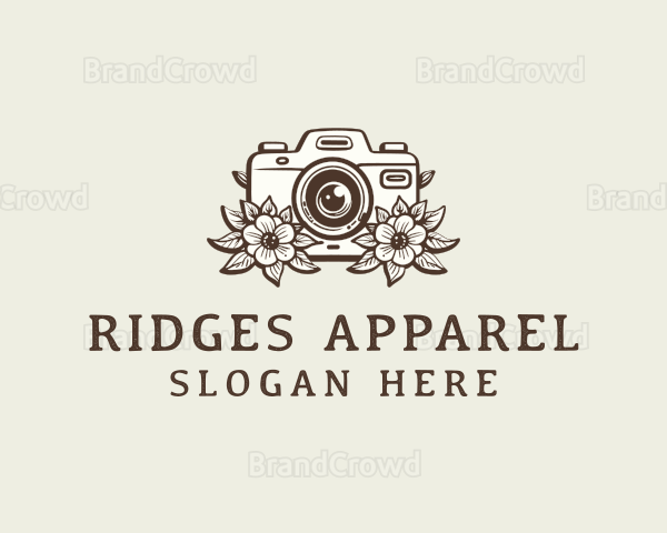 Floral Camera Photography Logo