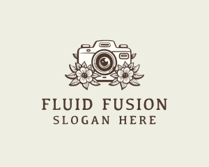 Floral Camera Photography Logo