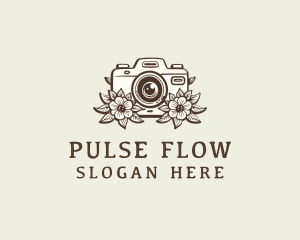 Floral Camera Photography Logo