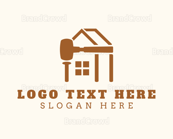 Sledge Hammer House Building Logo