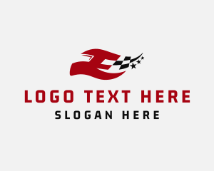 Racer - Motorsport Helmet Racing logo design