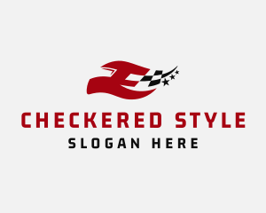 Checkered - Motorsport Helmet Racing logo design