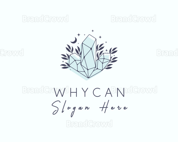 Precious Crystal Gemstone Logo