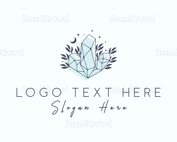 Precious Crystal Gemstone Logo