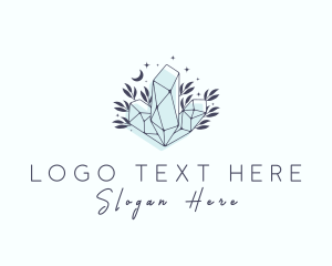 Opal - Precious Crystal Gemstone logo design